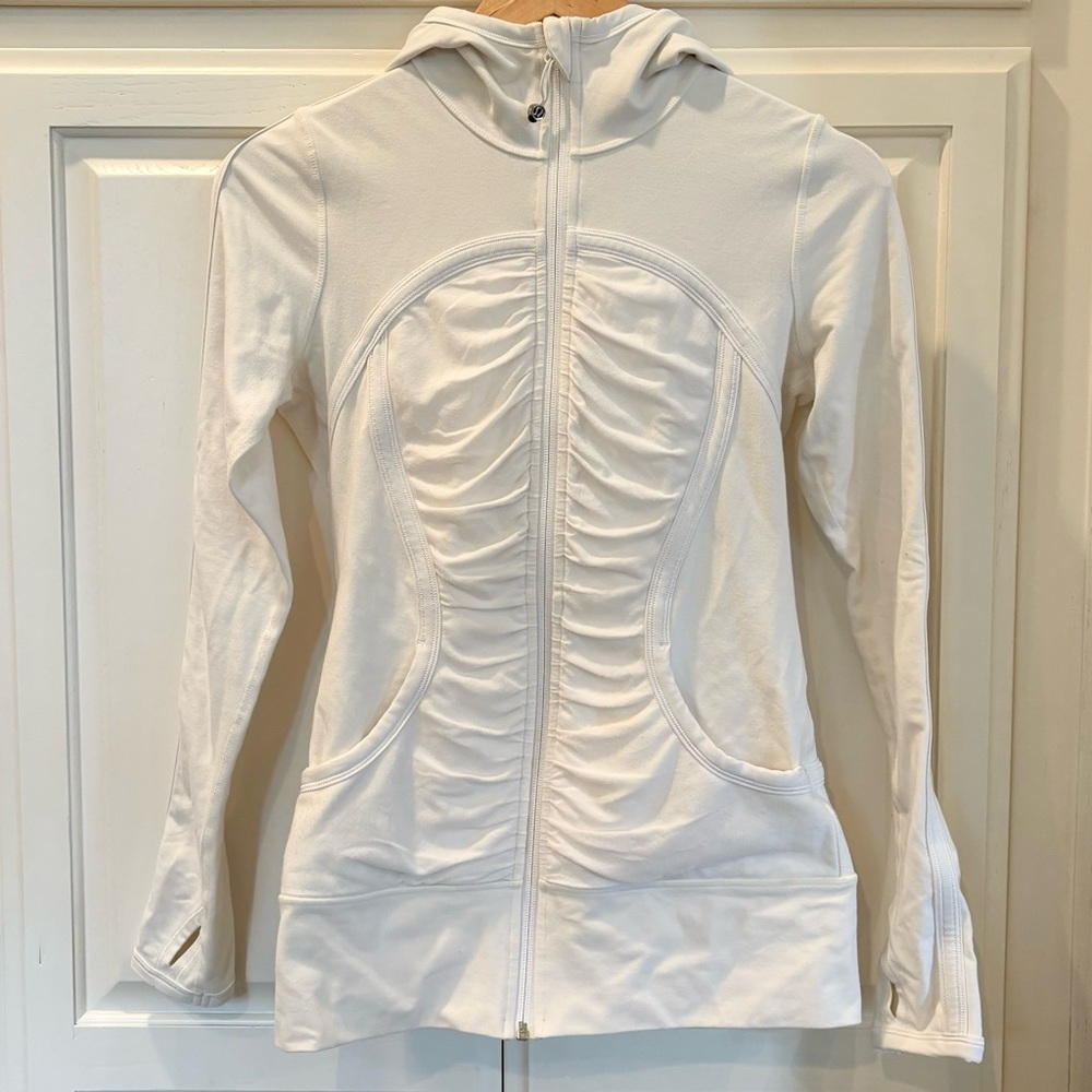 Rare Lululemon White Pure Balance Jacket Size 6